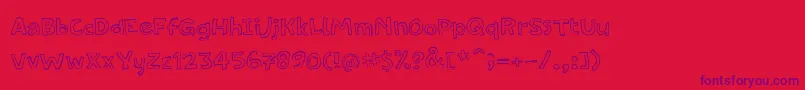 PfamateurFlat Font – Purple Fonts on Red Background
