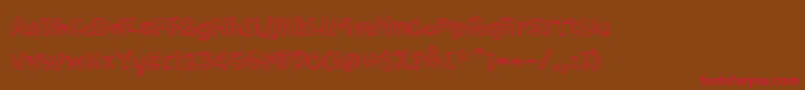 PfamateurFlat Font – Red Fonts on Brown Background