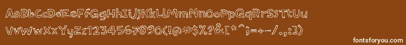 PfamateurFlat Font – White Fonts on Brown Background
