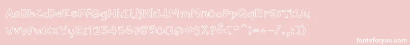 PfamateurFlat Font – White Fonts on Pink Background