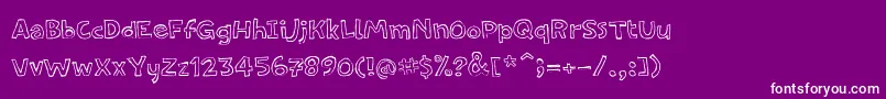 PfamateurFlat Font – White Fonts on Purple Background