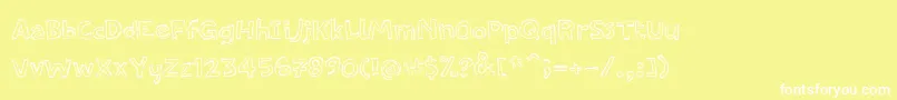 PfamateurFlat Font – White Fonts on Yellow Background