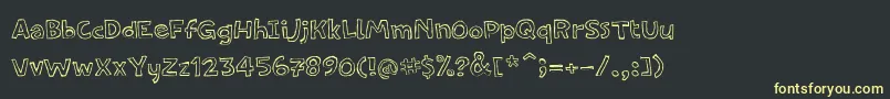 PfamateurFlat Font – Yellow Fonts on Black Background