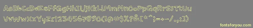 PfamateurFlat Font – Yellow Fonts on Gray Background