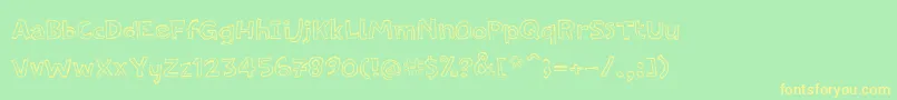 PfamateurFlat Font – Yellow Fonts on Green Background