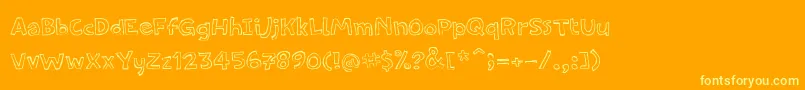 PfamateurFlat Font – Yellow Fonts on Orange Background