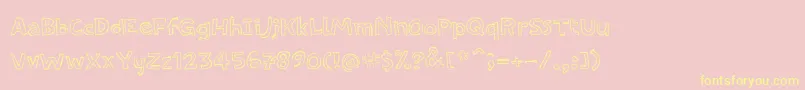 PfamateurFlat Font – Yellow Fonts on Pink Background