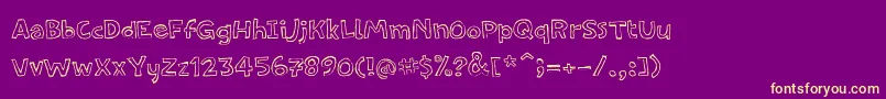 PfamateurFlat Font – Yellow Fonts on Purple Background