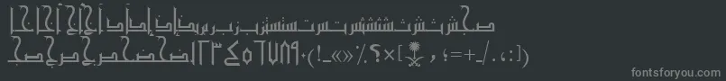 Czcionka AymMamlokySUNormal. – szare czcionki na czarnym tle