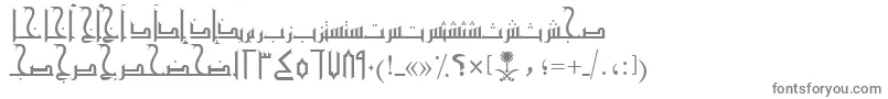 フォントAymMamlokySUNormal. – 白い背景に灰色の文字