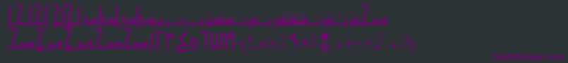 AymMamlokySUNormal. Font – Purple Fonts on Black Background