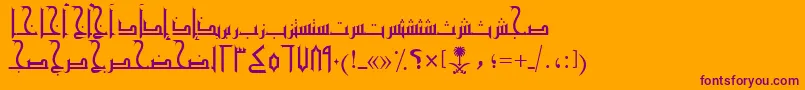 AymMamlokySUNormal. Font – Purple Fonts on Orange Background