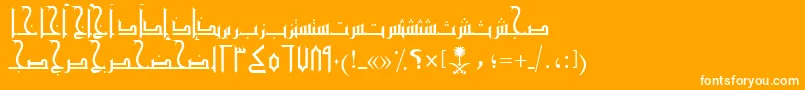 Шрифт AymMamlokySUNormal. – белые шрифты на оранжевом фоне