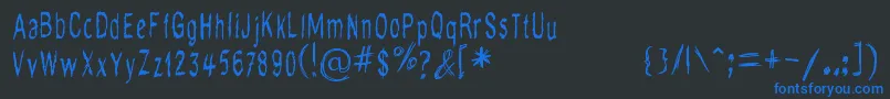 DoDoodle Font – Blue Fonts on Black Background
