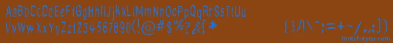 DoDoodle Font – Blue Fonts on Brown Background