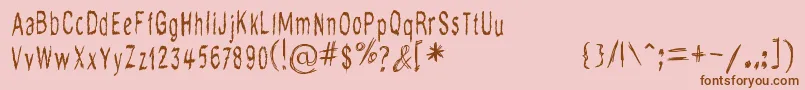 DoDoodle Font – Brown Fonts on Pink Background