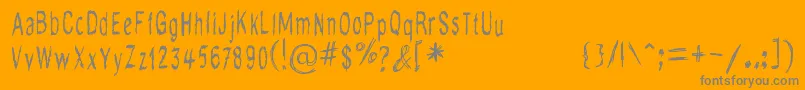 DoDoodle Font – Gray Fonts on Orange Background