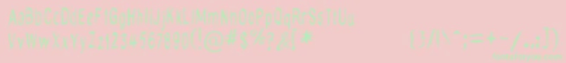DoDoodle Font – Green Fonts on Pink Background