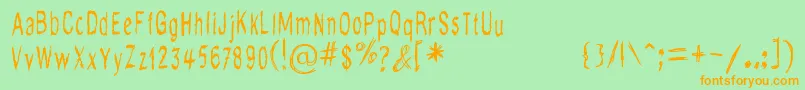 DoDoodle Font – Orange Fonts on Green Background