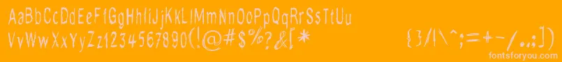 DoDoodle Font – Pink Fonts on Orange Background