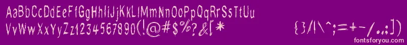 DoDoodle Font – Pink Fonts on Purple Background