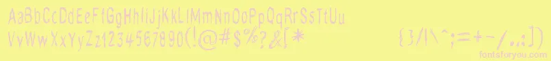 DoDoodle Font – Pink Fonts on Yellow Background