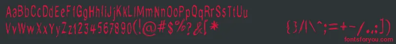 DoDoodle Font – Red Fonts on Black Background