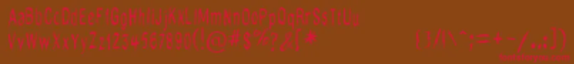 DoDoodle Font – Red Fonts on Brown Background