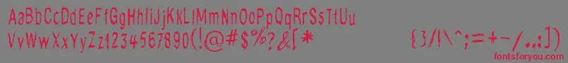 Шрифт DoDoodle – красные шрифты на сером фоне