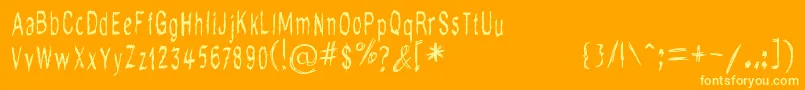 DoDoodle Font – Yellow Fonts on Orange Background