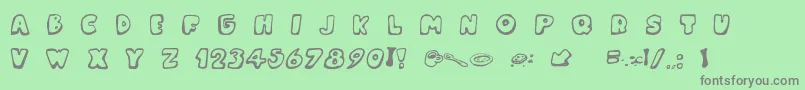 MessyFika Font – Gray Fonts on Green Background