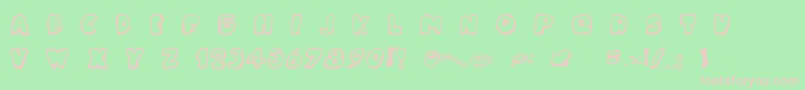 MessyFika Font – Pink Fonts on Green Background