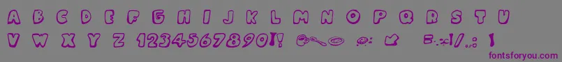 MessyFika Font – Purple Fonts on Gray Background