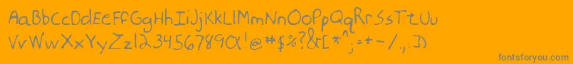 MoonerRegular Font – Gray Fonts on Orange Background