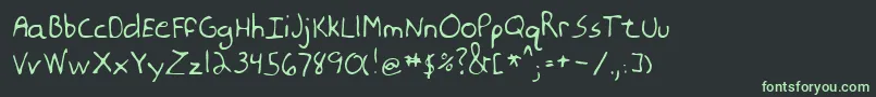 MoonerRegular Font – Green Fonts on Black Background