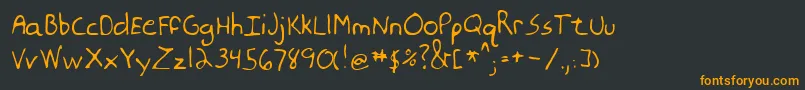 MoonerRegular Font – Orange Fonts on Black Background