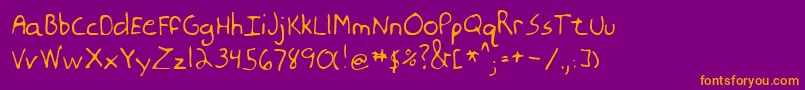 MoonerRegular Font – Orange Fonts on Purple Background