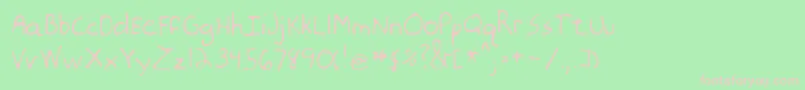 MoonerRegular Font – Pink Fonts on Green Background