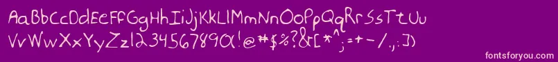 MoonerRegular Font – Pink Fonts on Purple Background