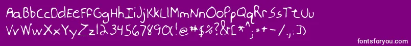 MoonerRegular Font – White Fonts on Purple Background