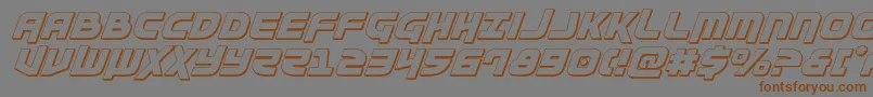 Moltors3Dital Font – Brown Fonts on Gray Background