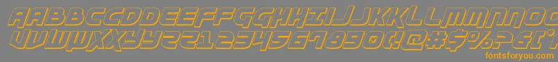 Moltors3Dital Font – Orange Fonts on Gray Background