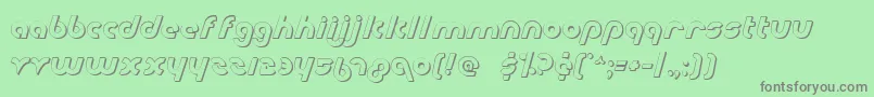 MetroplexShadow Font – Gray Fonts on Green Background