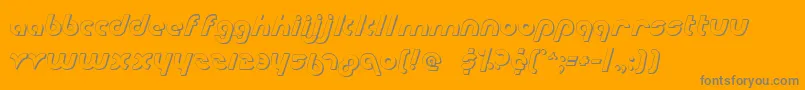 MetroplexShadow-Schriftart – Graue Schriften auf orangefarbenem Hintergrund