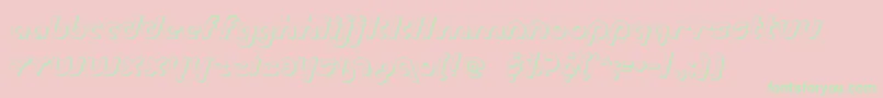 MetroplexShadow-Schriftart – Grüne Schriften auf rosa Hintergrund