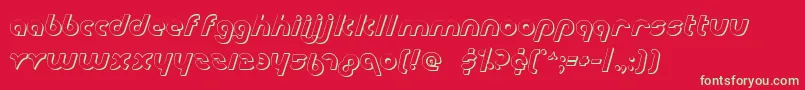 MetroplexShadow Font – Green Fonts on Red Background