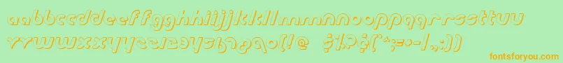 MetroplexShadow Font – Orange Fonts on Green Background