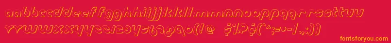 MetroplexShadow Font – Orange Fonts on Red Background