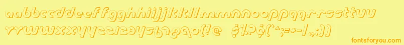 MetroplexShadow Font – Orange Fonts on Yellow Background