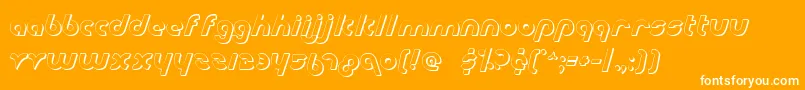 MetroplexShadow Font – White Fonts on Orange Background